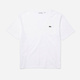 Bombažna kratka majica Lacoste TF8392 bela barva - bela. Kratka majica iz kolekcije Lacoste. Model izdelan iz tanke, elastične pletenine.