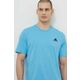 Bombažna kratka majica adidas moška, IS1317 - modra. Kratka majica iz kolekcije adidas, izdelana iz elastične pletenine. Model iz izjemno udobne bombažne tkanine.