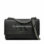 Ročna torba Calvin Klein Jeans Sculpted Ew Flat W/Chain25 Mono K60K612221 Črna