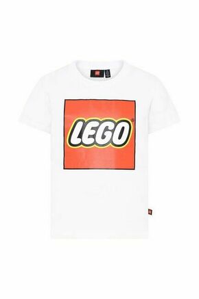 Otroška bombažna kratka majica Lego bela barva - bela. Otroške kratka majica iz kolekcije Lego
