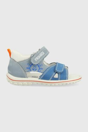 Otroški usnjeni sandali Primigi - modra. Otroški sandali iz kolekcije Primigi. Model je izdelan iz naravnega usnja. Model z mehkim