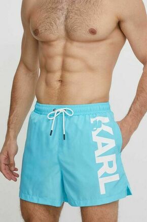 Kopalne kratke hlače Karl Lagerfeld - modra. Kopalne kratke hlače iz kolekcije Karl Lagerfeld. Model izdelan iz tkanine.