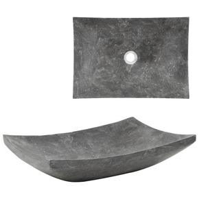 VidaXL Umivalnik 50x35x12 cm marmor črn