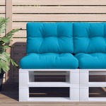 vidaXL Blazine za kavč iz palet 2 kosa modre