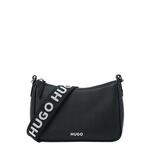 Torbica HUGO črna barva - črna. Majhna torbica iz kolekcije HUGO. Model na zapenjanje, izdelan iz ekološkega usnja. Modelu sta priložena torbica in denarnica za kovance.