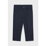 Otroške hlače s primesjo lanu Mayoral mornarsko modra barva - mornarsko modra. Otroški hlače iz kolekcije Mayoral. Model izdelan iz vzorčastega materiala. Model iz izjemno udobne tkanine z visoko vsebnostjo bombaža.