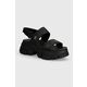 Usnjeni sandali Timberland Adley Way Sandal ženski, črna barva, TB0A5URZ0151 - črna. Sandali iz kolekcije Timberland. Model je izdelan iz naravnega usnja. Model z mehkim, oblikovanim vložkom zagotavlja udobje.