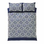 Temno modra enojna posteljnina 135x200 cm Trellis – Catherine Lansfield