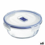 NEW Hermetična Škatla za Malico Luminarc Pure Box Active 920 ml 15 x 7 cm Dvobarvna Steklo (6 kosov)