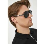 Sončna očala Armani Exchange moški, črna barva - črna. Sončna očala iz kolekcije Armani Exchange. Model z enobarvnimi stekli in okvirjem iz plastike.