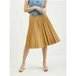 Orsay Světle hnědá dámská koženková plisovaná sukně ORSAY 38