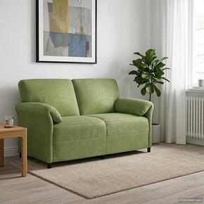 VidaXL Kavč za 2 osebi Svetlo zelena 158 x 83 x 95 cm Žamet