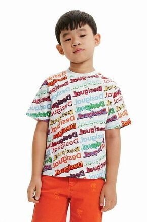 Otroška bombažna kratka majica Desigual - pisana. Otroški kratka majica iz kolekcije Desigual. Model izdelan iz tanke