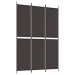 vidaXL Paravan 3-delni rjav 150x220 cm blago