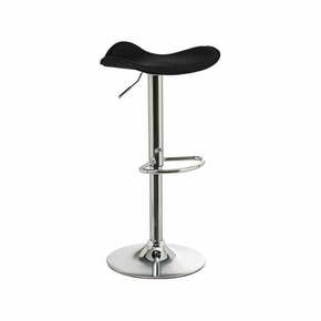 Črni barski stoli v kompletu z nastavljivo višino 2 ks iz umetnega usnja (višina sedeža 73 cm) – Casa Selección