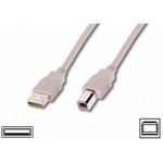 Kabel USB A-B 1,8m Digitus siv