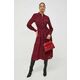 Obleka Karl Lagerfeld rdeča barva - rdeča. Lahkotna obleka iz kolekcije Karl Lagerfeld. Model izdelan iz vzorčaste tkanine. Model iz zračne viskozne tkanine.
