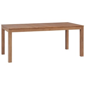 Greatstore Jedilna miza iz trdne tikovine z naravnim finišem 180x90x76 cm
