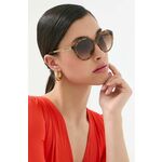 Sončna očala Armani Exchange ženski, rjava barva - rjava. Sončna očala iz kolekcije Armani Exchange. Model s toniranimi stekli in okvirjem iz plastike.