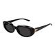 Alexander McQueen AM0469S 001 ONE SIZE (50) Črna/Siva