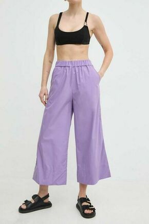 Bombažne hlače MAX&amp;Co. vijolična barva