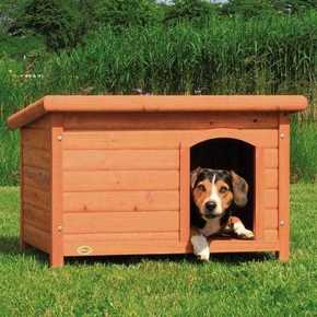 Trixie lesena hiška za pse z ravno streho