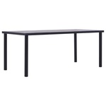 Greatstore Jedilna miza črna in betonsko siva 200x100x75 cm mediapan