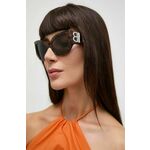 Sončna očala Balenciaga ženska, rjava barva, BB0322S - rjava. Sončna očala iz kolekcije Balenciaga. Model z enobarvnimi stekli in okvirji iz plastike. Ima filter UV 400.