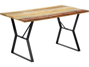 VIDAXL Jedilna miza 140x80x76 cm trden predelan les