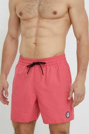 Kopalne kratke hlače Volcom roza barva - roza. Kopalne kratke hlače iz kolekcije Volcom