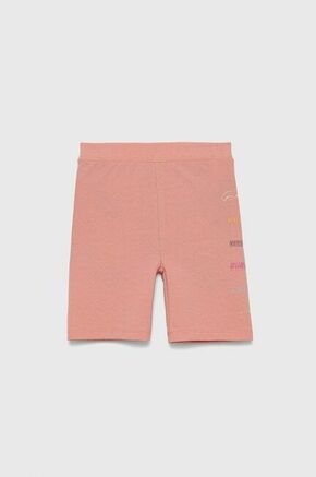 Guess otroške kratke hlače - roza. Otroške kratke hlače iz kolekcije Guess. Model narejen iz plesti.