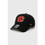 Kapa 47brand NHL Calgary Flames črna barva - črna. Kapa s šiltom vrste baseball iz kolekcije 47brand. Model izdelan iz tkanine z nalepko.