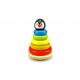 Tooky Toy Lesena piramida Puzzle Pingvin