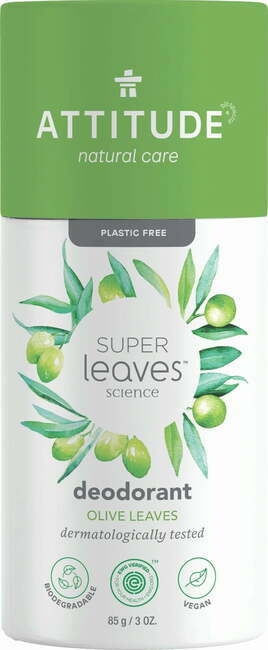 ATTITUDE Naravni trdni deodorant Super listi - oljčni listi 85 g