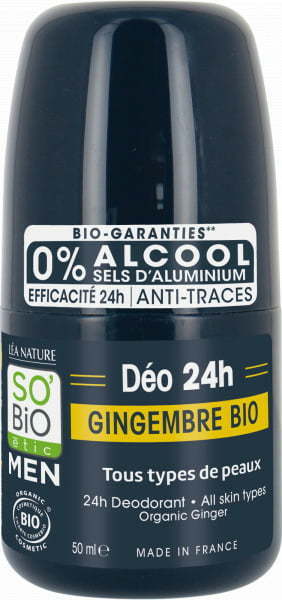 "SO’BiO étic MEN Dezodorant Roll-on ingver - 50 ml"