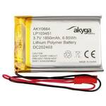 shumee Li-Po baterija LP103451 Akyga AKY0664 3,7 V / 1850 mAh PCM JST 2-pinski konektor 150 mm