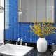 vidaXL Samolepilne mozaik ploščice 11 kosov modre 30x30 cm steklo