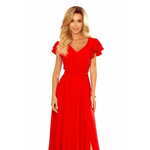 Numoco Ženska obleka 310-2 Lidia, rdeča, XL