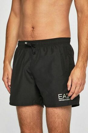 Kopalne kratke hlače EA7 Emporio Armani črna barva - črna. Kopalne kratke hlače iz kolekcije EA7 Emporio Armani. Model izdelan iz lahke tkanine.