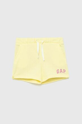 Otroške kratke hlače GAP rumena barva - rumena. Otroški kratke hlače iz kolekcije GAP. Model izdelan iz pletenine.