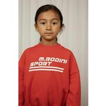 Otroški bombažen pulover Mini Rodini rdeča barva - rdeča. Otroški pulover iz kolekcije Mini Rodini. Model izdelan iz pletenine s potiskom.