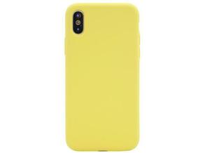 Chameleon Apple iPhone X/XS - Silikonski ovitek (liquid silicone) - Soft - Light Yellow