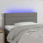 vidaXL LED posteljno vzglavje temno sivo 80x5x78/88 cm blago