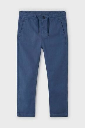 Otroške hlače s primesjo lanu Mayoral - modra. Otroški hlače iz kolekcije Mayoral. Model izdelan iz enobarvne tkanine. Model iz izjemno udobne tkanine z visoko vsebnostjo bombaža.