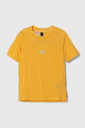 Otroška kratka majica adidas rumena barva - rumena. Kratka majica iz kolekcije adidas