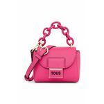 Torbica Tous roza barva - roza. Majhna torbica iz kolekcije Tous. na zapenjanje, model izdelan iz ekološkega usnja.