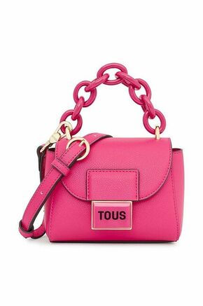 Torbica Tous roza barva - roza. Majhna torbica iz kolekcije Tous. na zapenjanje