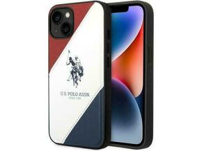 US Polo US Polo Assn Tricolor Embossed - Ohišje za iPhone 14 Plus (belo)