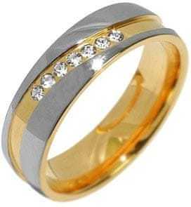 Silvego Poročni jekleni prstan za ženske MARIAGE RRC2050-Z (Obseg 60 mm)