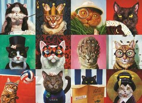 WEBHIDDENBRAND EUROGRAPHICS Puzzle Zabavne mačke 1000 kosov